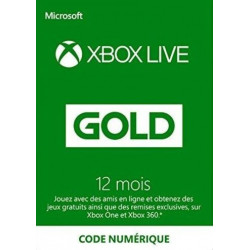 Carte Xbox Live Gold Abonnement France
